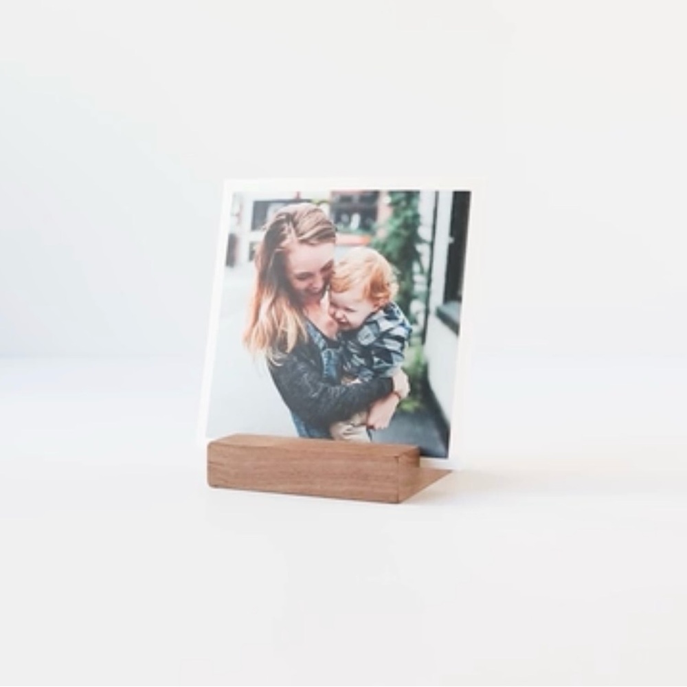 NIB Artifact Uprising Walnut Wood Photo Block